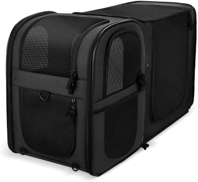 Cat Carrier Backpack, Expandable Bubble Pet Carrier for Cats and Small Dogs, Airline Approved Travel Backpack for Hiking, Walking & Outdoor Adventures - Supports up to 16 lbs.